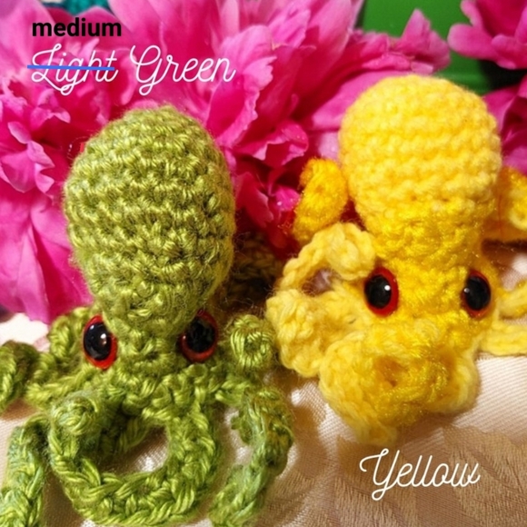 Hand Made Crocheted Mini Octopus Toy - Picture 10 of 12